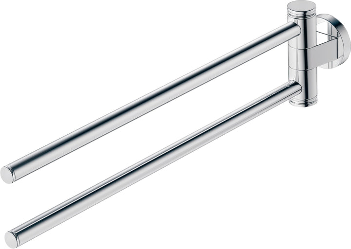 Duravit Handtuchhalter D-Code, zweiarmig, Handtuchhalterung Wandmontage, schwenkbar, Handtuchstange