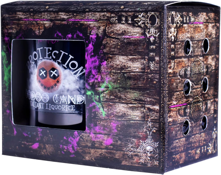 Naturally Wicked Voodoo Schutz Kerze | Inc Voodoo Puppe & Kristallstab | Vegane Kristallzauberkerze