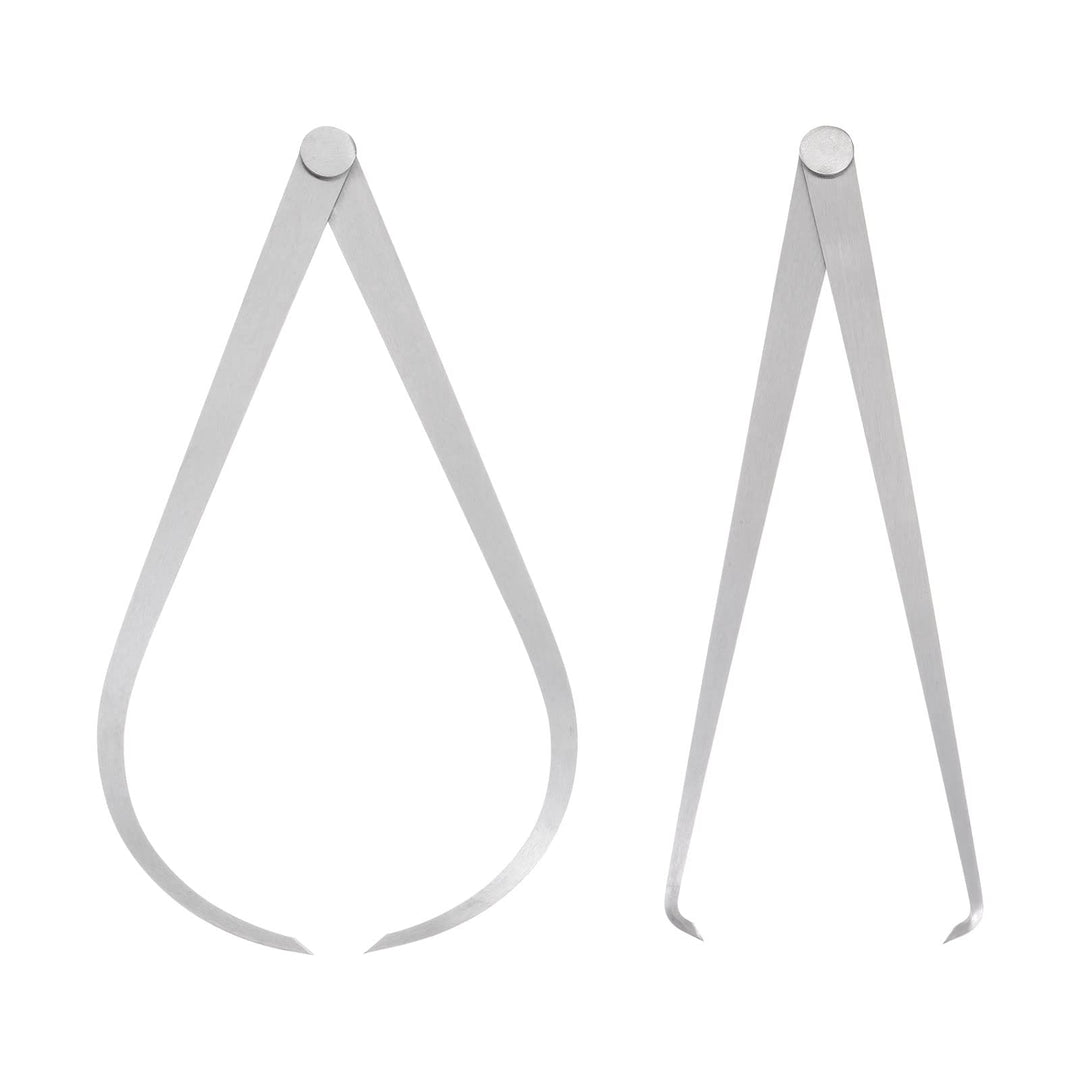 sourcing map Feste Verbindung Innen Aussen Messschieber Set 250mm 10" Edelstahl Metall Feste Reibung