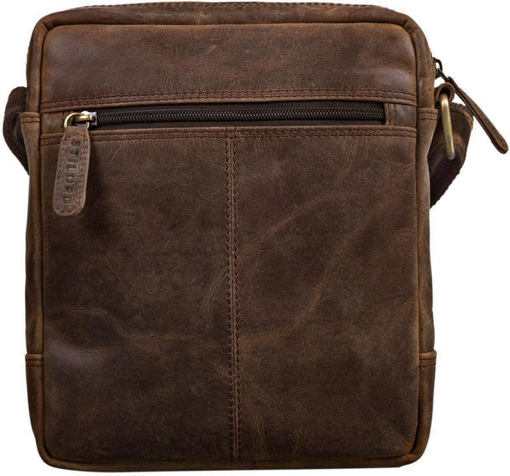 STILORD 'Jamie' Herren Ledertasche - Perfekt für Reisen & Alltag - Kleine Vintage Messenger Bag für