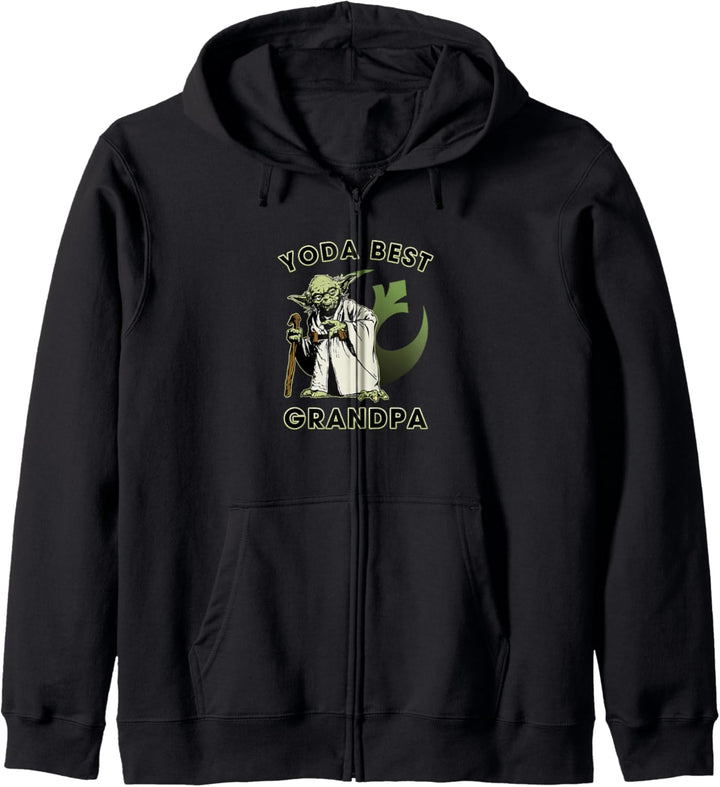 Star Wars Yoda Best Grandpa Rebel Logo Kapuzenjacke