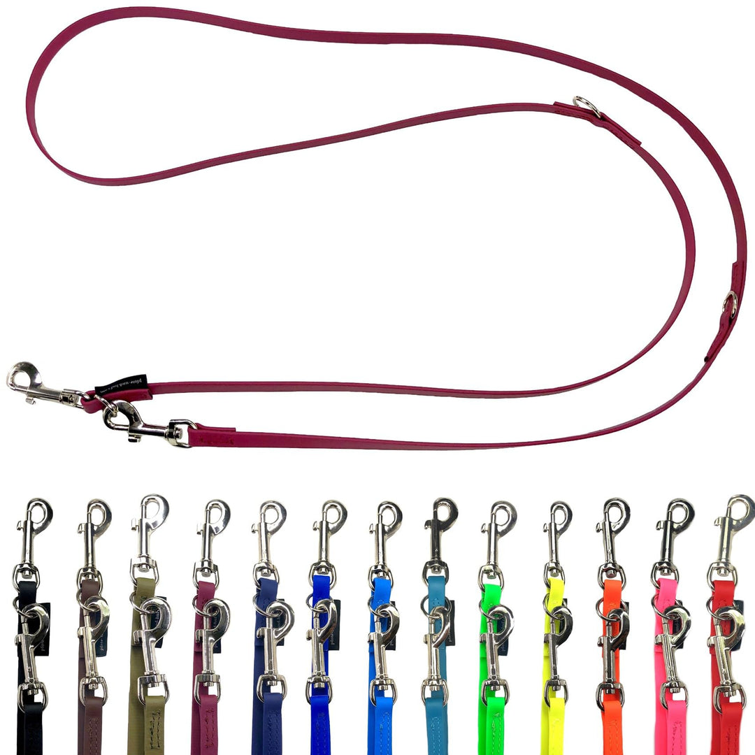 Biothane Hundeleine kleine Hunde/grosse Hunde verstellbar 2m / 2,40m / 2,80m / 3,50m / 5m SILBERNER