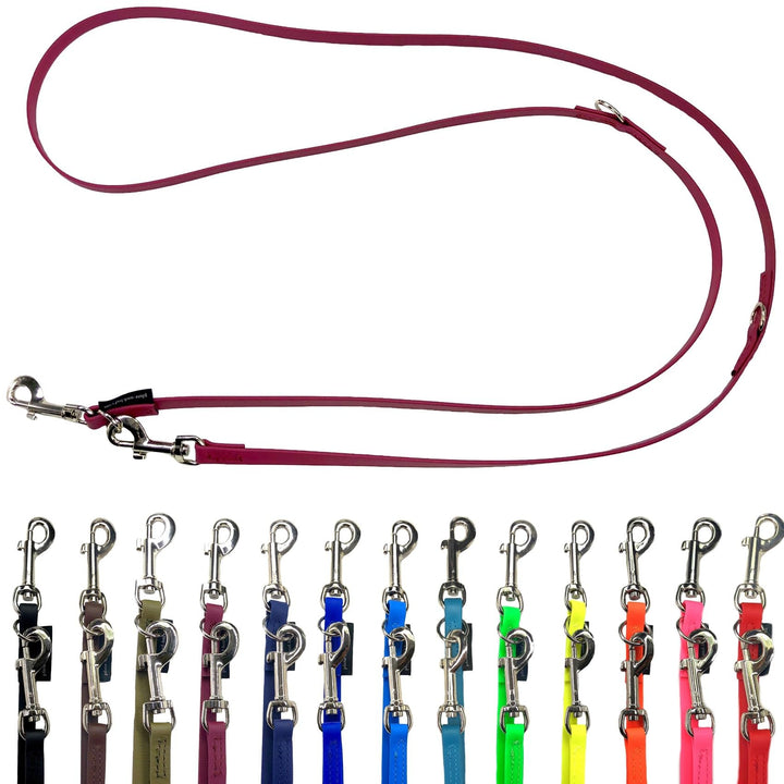 Biothane Hundeleine kleine Hunde/grosse Hunde verstellbar 2m / 2,40m / 2,80m / 3,50m / 5m SILBERNER
