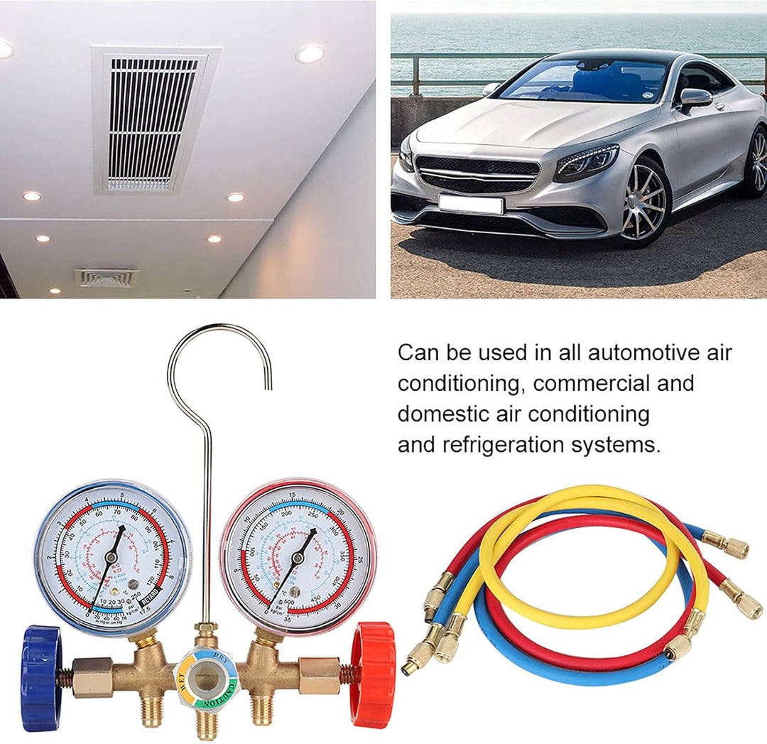 Vakuumpumpe Manifold Gauge Set, Fydun Kältemittel Klimaanlagen Werkzeuge AC Diagnose Manifold Anzeig
