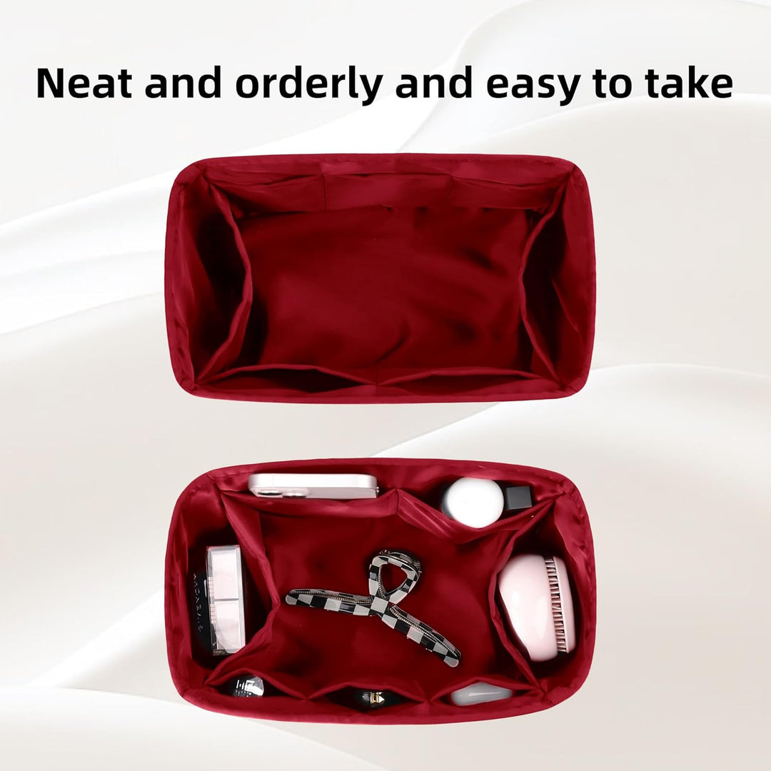 DGAZ Handtaschen Organizer Einsatz, Seide Handtaschenorganisator für LV Speedy Nano/20/25/30/35/40/4