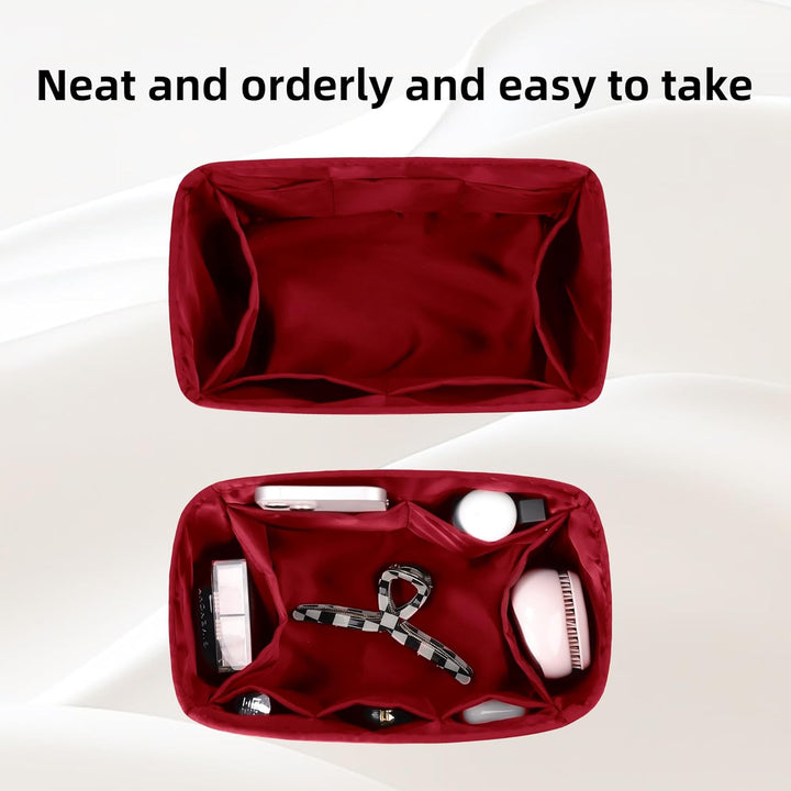 DGAZ Handtaschen Organizer Einsatz, Seide Handtaschenorganisator für LV Speedy Nano/20/25/30/35/40/4
