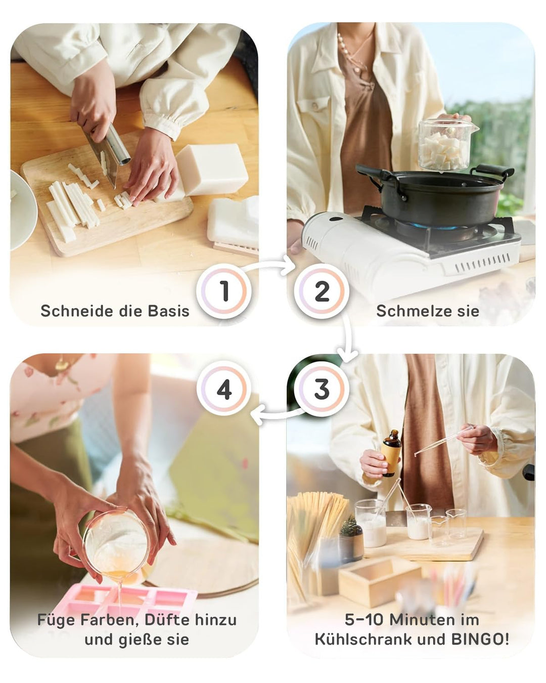 1 kg BIO Ziegenmilch Seifenbasis zur Seifenherstellung - SLS & SLES Frei - Glycerinseife Rohseife zu