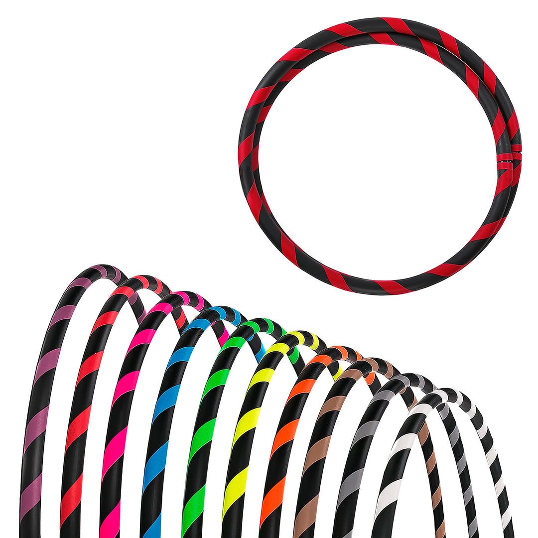 Faltbarer Anfänger Hula Hoop Reifen, Ø90/95/100/105cm Ø95cm Rot, Ø95cm Rot