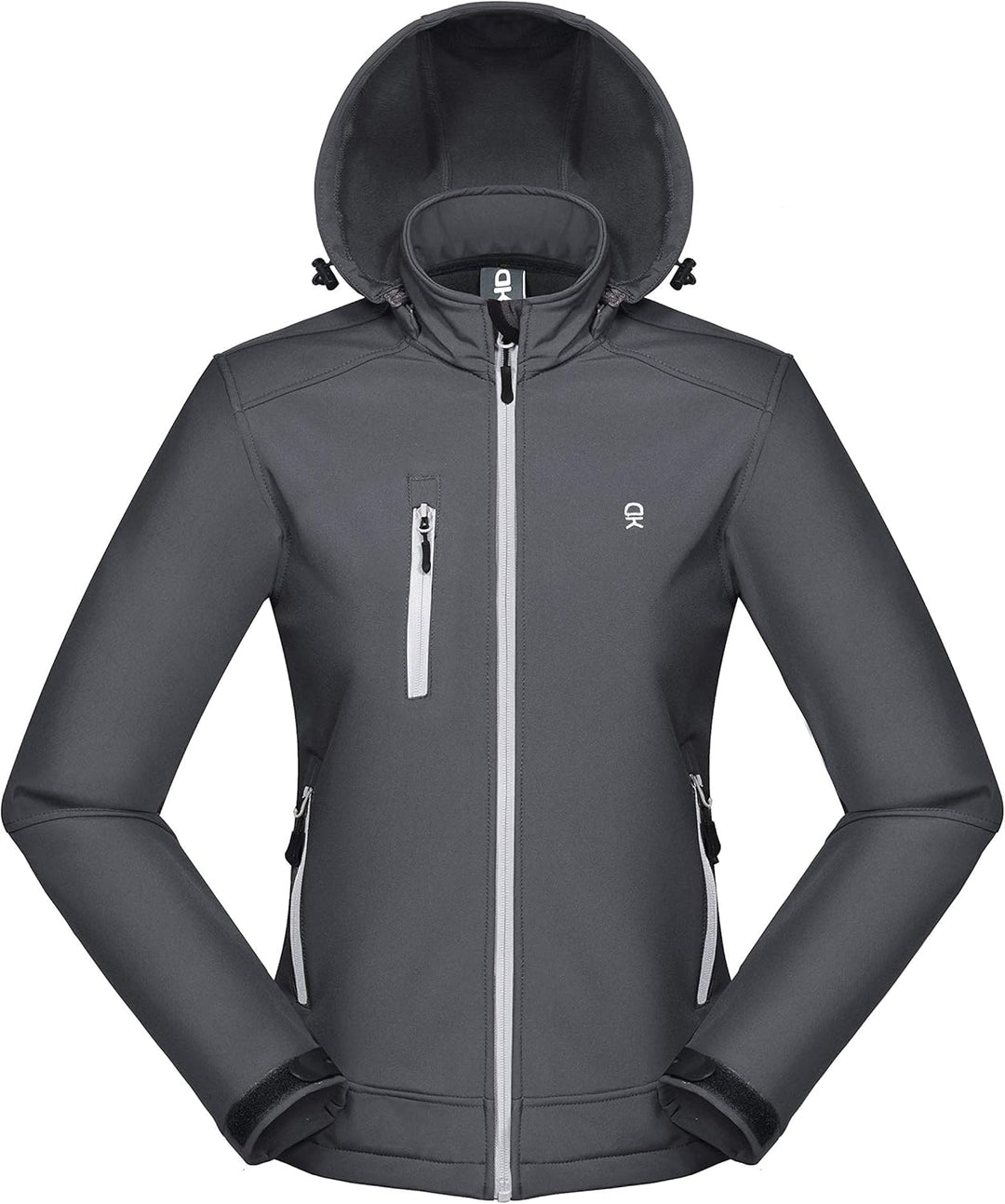 Little Donkey Andy Softshelljacke für Damen mit abnehmbarer Kapuze, Fleecefutter und Wasserabweisend