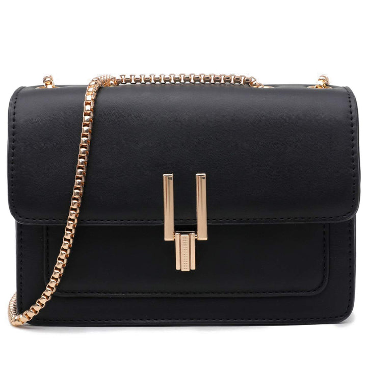Umhängetasche Damen Leder Kette Schulterriemen Designer Color-Blocking Mode Handtasche, Tasche Schul