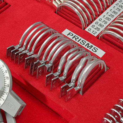 266Pcs Trial Lens Set Metallfelge Fall Testrahmen Optometrie Kit Metall Rand Optisches Testlinsen Ge