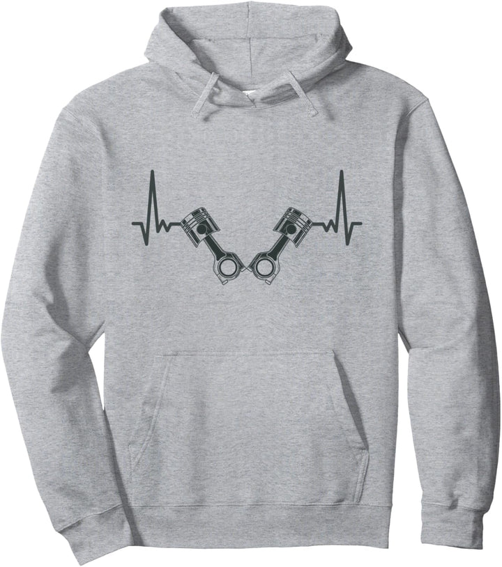 Kolben Heartbeat Verbrennungsmotor Benzinkopf Kolben V.Motor Pullover Hoodie
