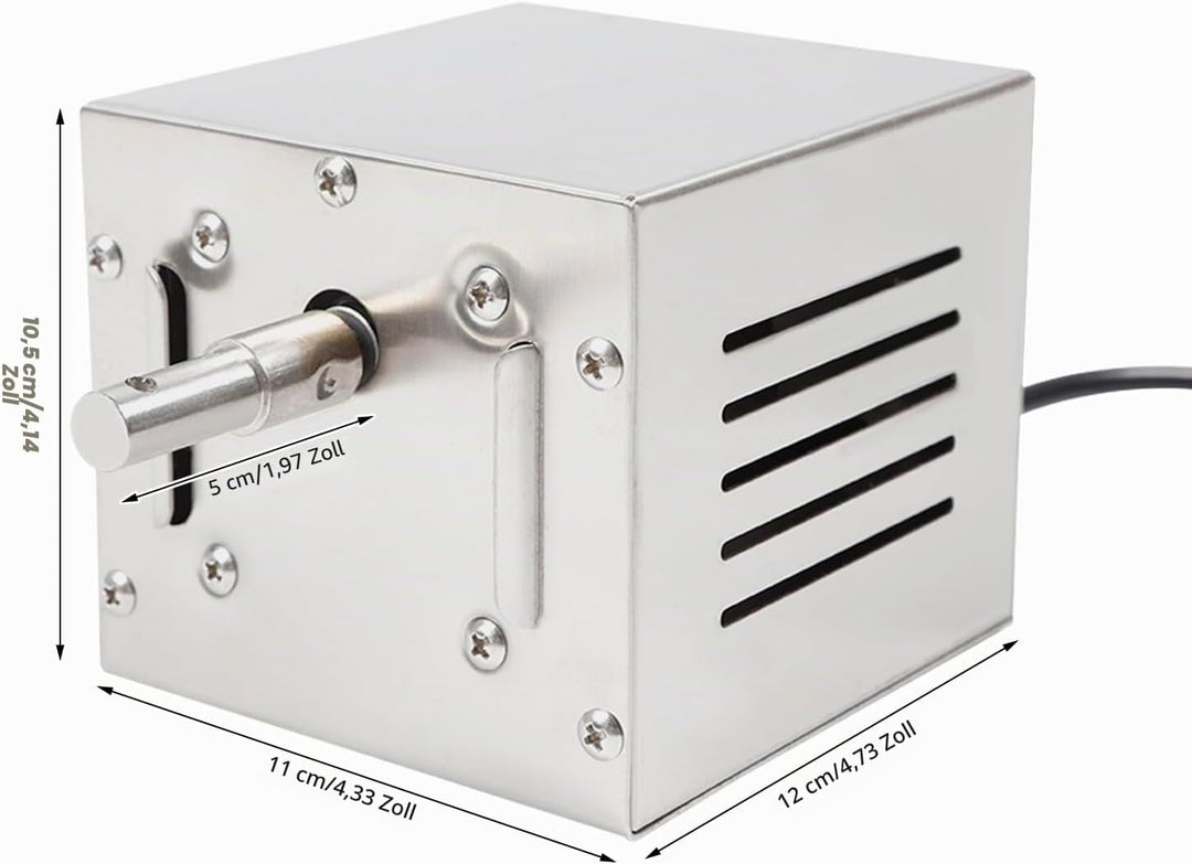 25W Grillmotor für Grillspiess, 80-100kg Edelstahl Grillmotor, Edelstahl BBQ Grill Zubehör, BBQ Roti