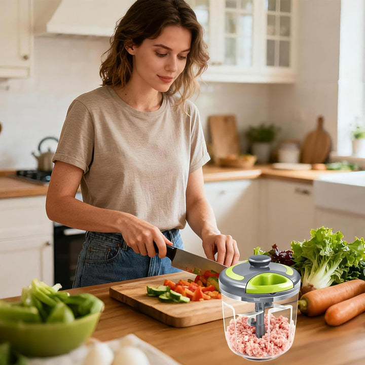 Zwiebelschneider Manuell, Zwiebelschneider mit Seilzug, Multizerkleinerer Manuell, Gemüseschneider H
