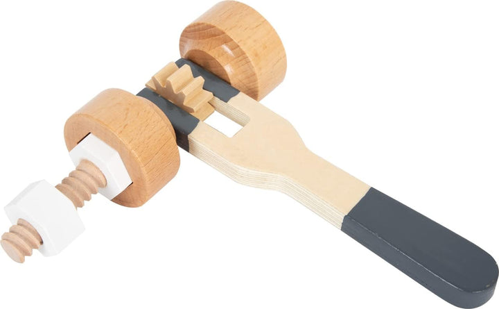 Small Foot Werkzeuggürtel Miniwob, verstellbar und mit Werkzeugen aus Holz, für Kinder ab 3 Jahren,