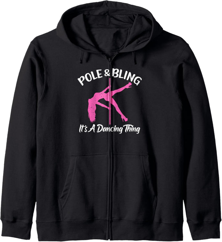 Pole and Bling ist eine tanzende Sache, Fitness Pole Dance Kapuzenjacke