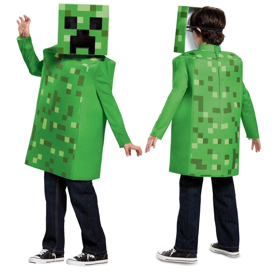 Disguise Offizielles Classic Minecraft Kostüm Kinder Jungen Creeper Kostüm Karneval Kostüm Minecraft