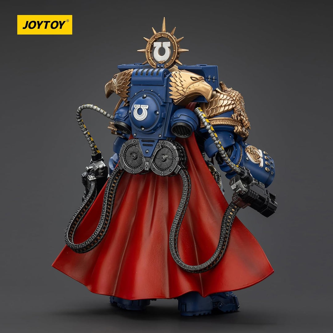 JOYTOY Warhammer 40k Space Marine 2, Ultramarines Marneus Calgar, Chapter Master with MKX Gravis Arm