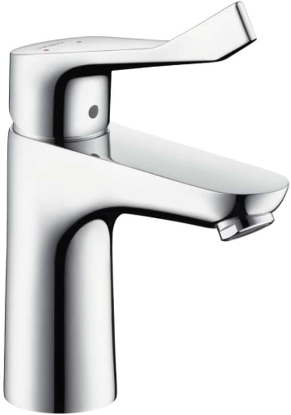 hansgrohe Wasserhahn Focus Care (Armatur mit Auslauf Höhe 100mm und langem Griff) Chrom Auslaufhöhe