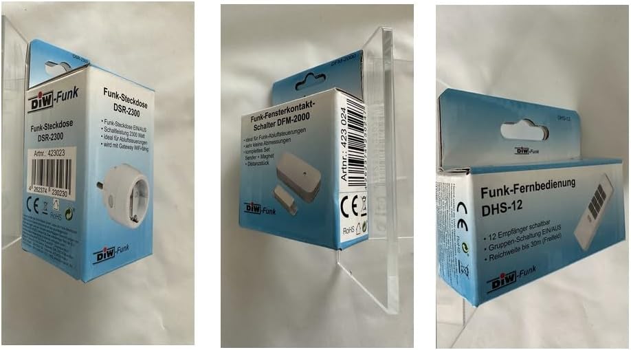 DIW-Funk Abluftsteuerung PA-513 SPARSET Fensterkontaktschalter DFM-2000 + PowerStecker DSR-2300 + 12