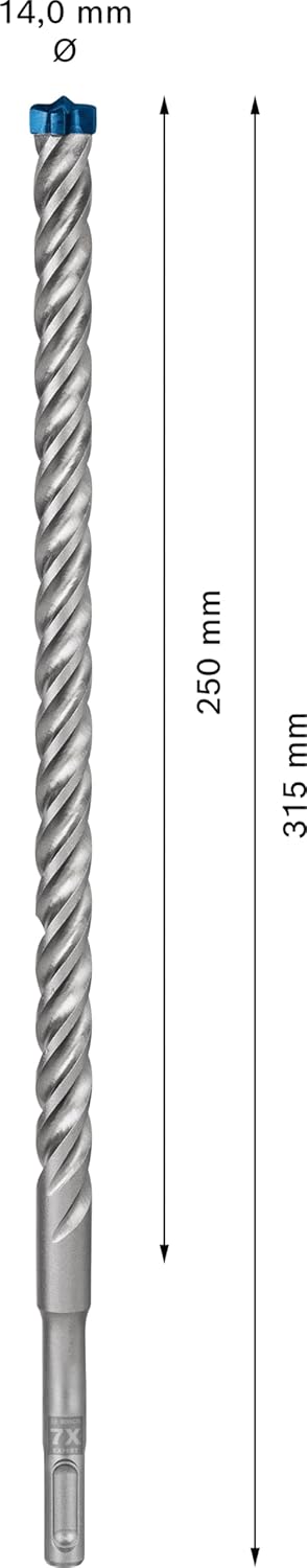 Bosch Professional 1x Expert SDS plus-7X Hammerbohrer (für Stahlbeton, Ø 14,00x315 mm, Zubehör Bohrh