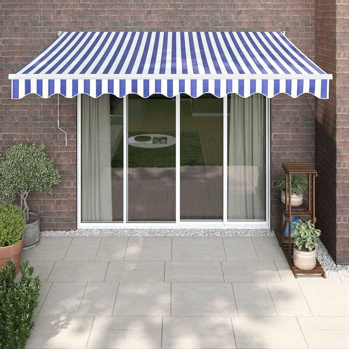 vidaXL Markise, Sonnenmarkise mit Kurbel Automatisch, Gelenkarmmarkise für Terrasse Balkon, Sonnensc