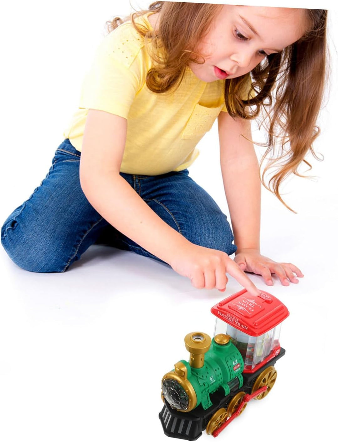 Milisten Kids Train Spielzeug Elektrischer Zug Mit Rauch Rotierender Lampe Und Musik Bewegendes Damp