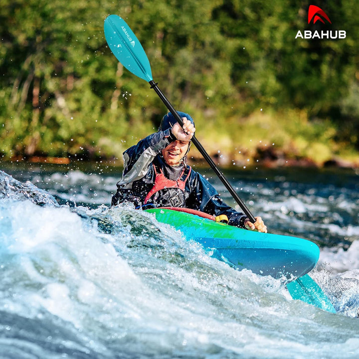 Abahub 218/230/241cm Kajak Paddel Aluminium Doppelpaddel mit Paddelleine für Kajakfahren Ruderboot K