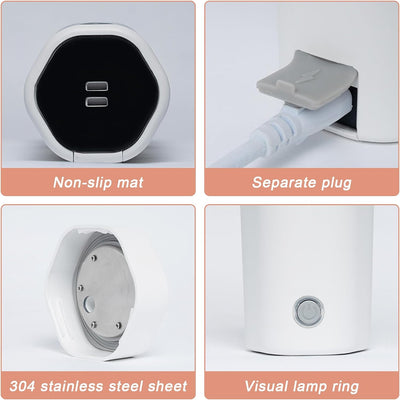 Reise Wasserkocher,450 ML 220 V/300W Kleiner Tragbarer Elektrischer Wasserkocher,Tragbarer Wasserkoc