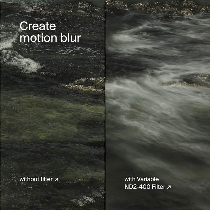 Urth 82 mm Variabler Graufilter ND2-400 (1-8.6 Stop) ND Filter 82mm, 82mm