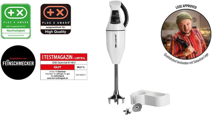 ESGE-Zauberstab E 120 Select, Stabmixer weiss, bis 10.000 U/Min, 90210, Weiss