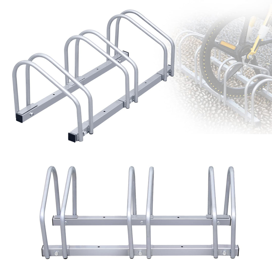 Fahrradständer Bodenparker, Mehrfachständer für je 3 Fahrräder, Abstellständer Fahrrad, Aufstellstän