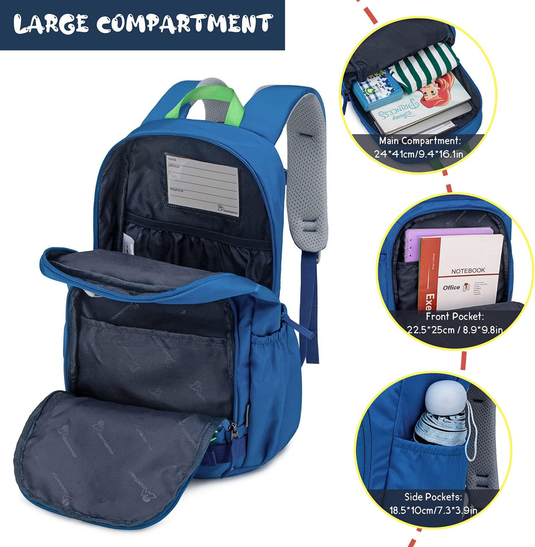 MOUNTAINTOP Kinderrucksack Mädchen Jungen Schulrucksack Schultasche für Schule Wander, 15L, 25 x 14