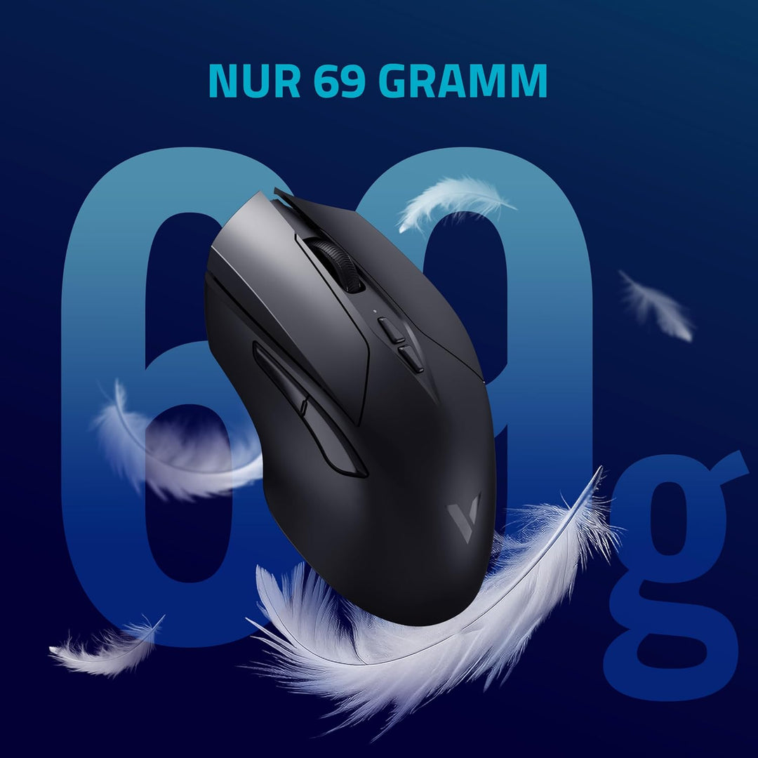 Rapoo V20PRO kabellose 2,4 GHz High-Performance Gaming-Maus mit 26000 DPI optischem Sensor, 50 G Bes
