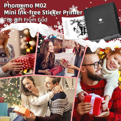 Phomemo M02 Mini Drucker Taschendrucker für iOS and Android Smartphone Bluetooth Sticker Drucker The