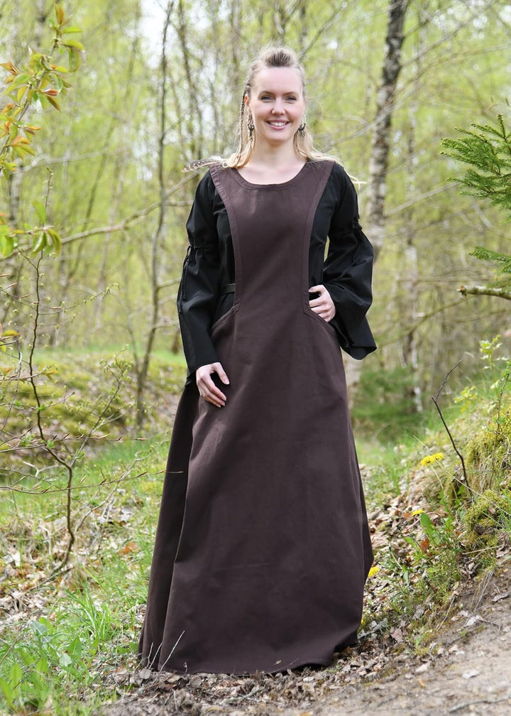 Mittelalter Überkleid Surcot Andra für Damen aus Canvas | Segeltuch Baumwolle Wikinger Obergewand bo