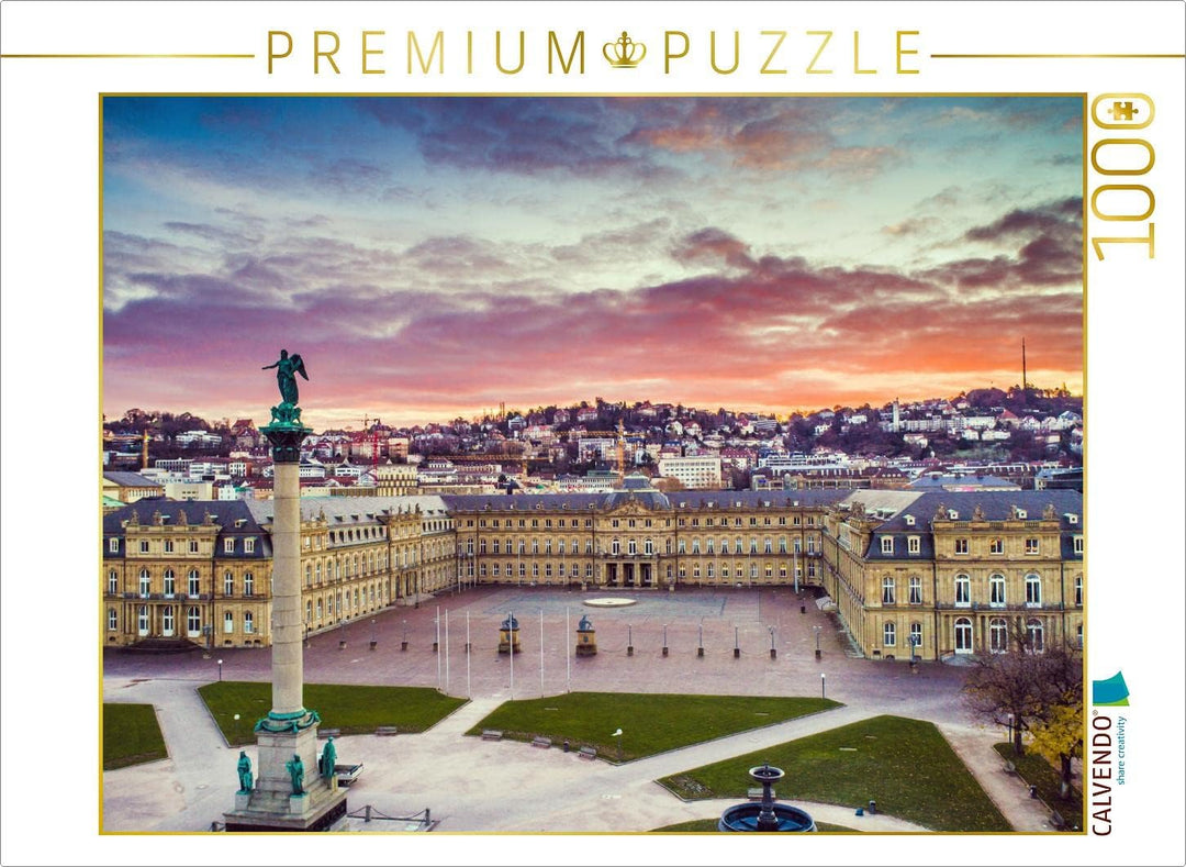 CALVENDO Puzzle Neues Schloss Stuttgart mit Schlossplatz 1000 Teile Lege-Grösse 64 x 48 cm Foto-Puzz