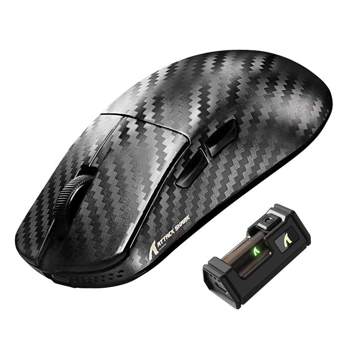 ATTACK SHARK R11 Ultra Carbonfaser 8000Hz Kabellose Gaming-Maus, 49g Superlight, 42000 DPI, 20000 FP