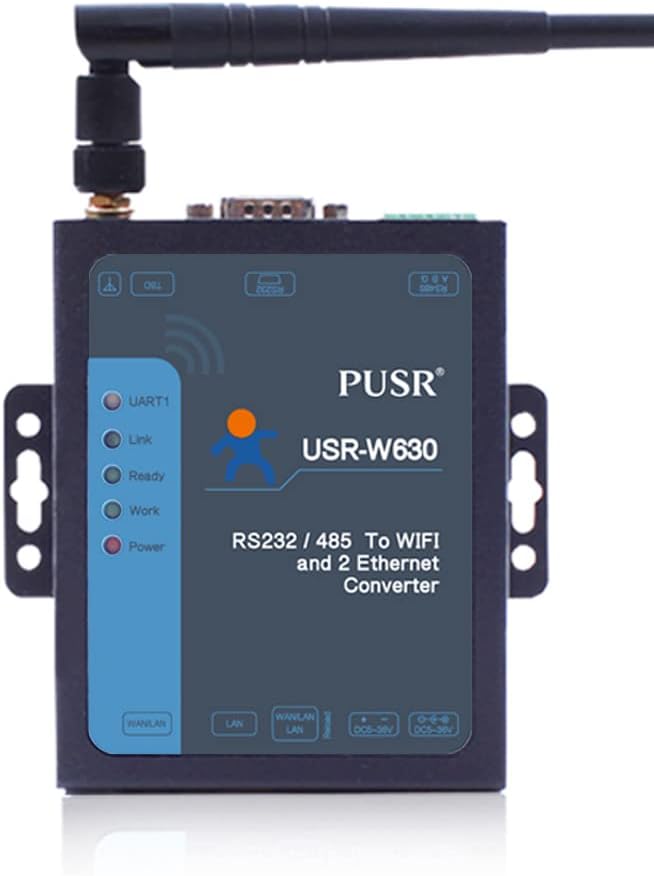 PUSR USR-W630 Industrial Serial zu WiFi und Ethernet Konverter unterstützt 2 Ethernet Ports, Modbus