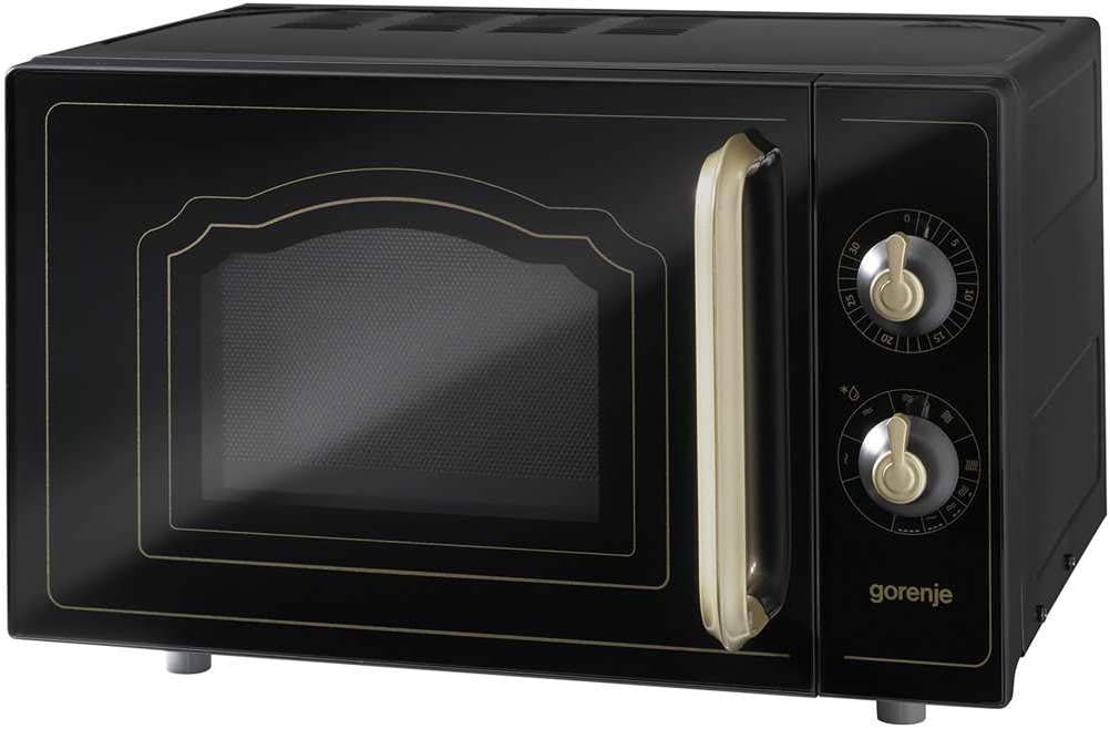 Gorenje MO 4250 CLB Stand-Mikrowelle mit Grillfunktion / 700 W / Garraum 20 L / matt-schwarz / Class