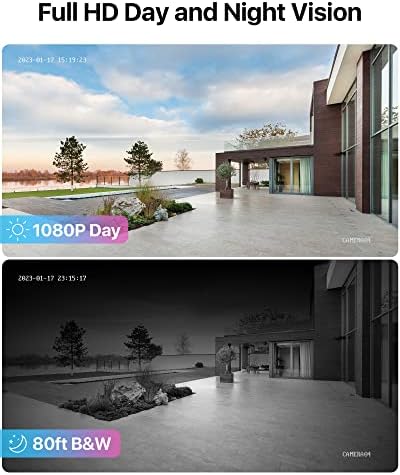 ZOSI 1080p Verkabelt Überwachungskamera Set Aussen ohne Festplatte, 8CH H.265+ und 1080P 2MP 4-in-1