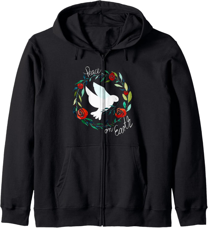 Friedenstaube mit Rosen Kapuzenjacke