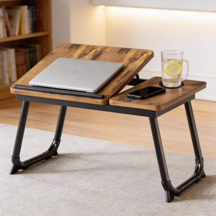 Faltbare Laptoptisch Klappbar Notebooktisch Betttisch Betttablett Notebook Laptoptisch mit Getränkeh