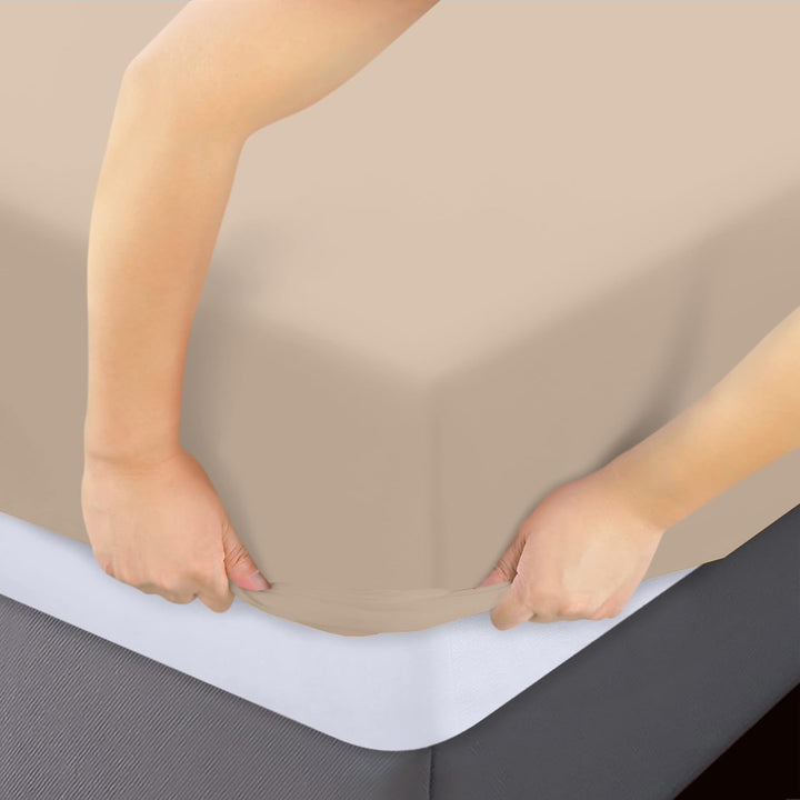 Utopia Bedding Spannbettlaken für Doppelbetten – Grosspackung mit 6 Bettlaken – weiche gebürstete Mi