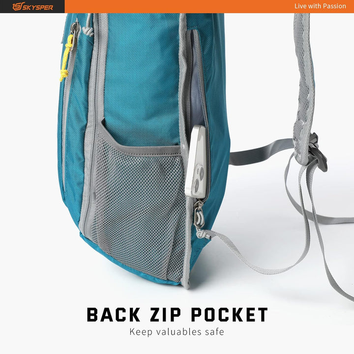 SKYSPER 10L/15L/20L Faltbarer Rucksack Ultraleicht Tagesrucksack Wasserfest Daypack Reiserucksack Wa