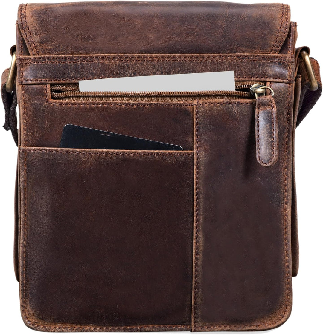 STILORD 'Alessio' Leder Messenger Bag Männer klein Vintage Umhängetasche Herrentasche Tablettasche S