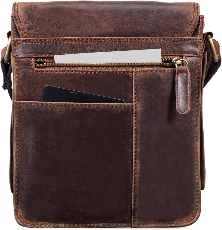 STILORD 'Alessio' Leder Messenger Bag Männer klein Vintage Umhängetasche Herrentasche Tablettasche S