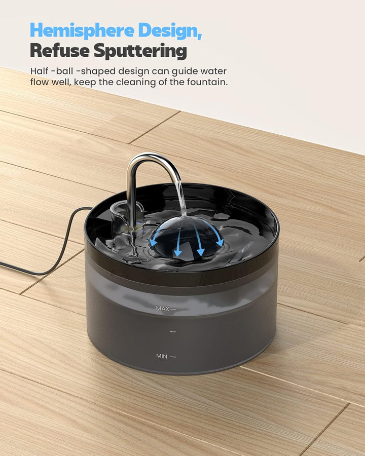 UIOOQ Katzenbrunnen, Haustierbrunnen mit Ultra-Stiller Pumpe, Aktivkohlefilter hält das Wasser Saube