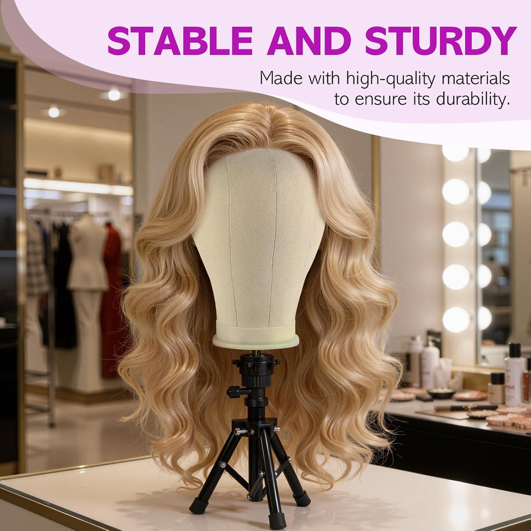 Perückenkopf 23"(58cm),Neverland Beauty Perücke kopf mit Perückenständer,Perücke machen Mannequin Ko