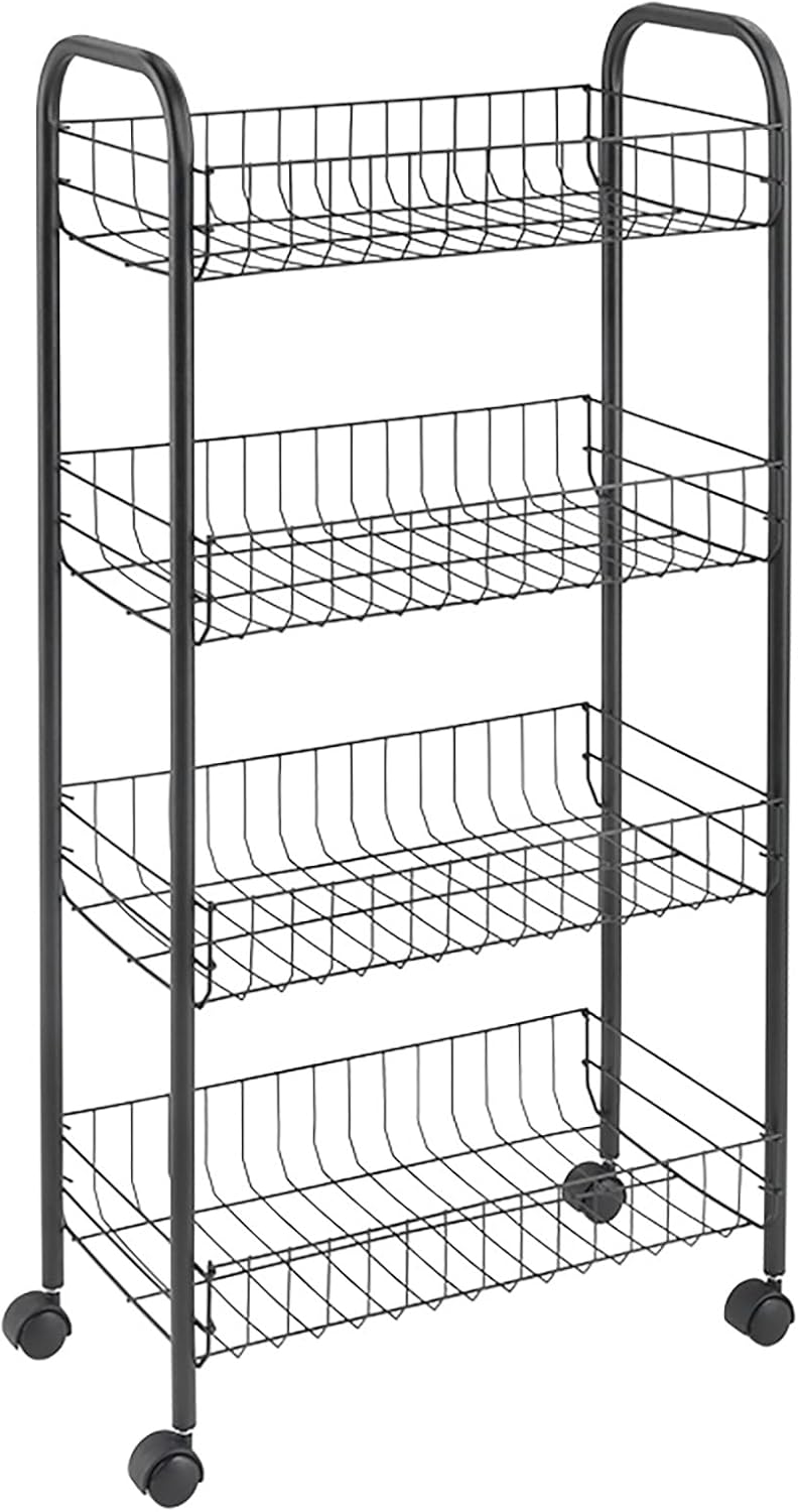 Ascona Lava Allzweckwagen 4 Etg. 41x26x86cm TouchTherm Schwarz, Schwarz